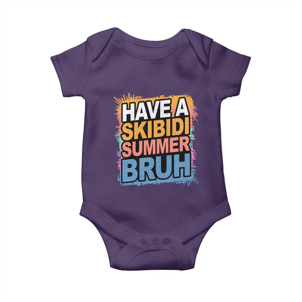 Funny Have A Skibidi Summer Bruh Baby Onesie Teacher Student Last Day of School