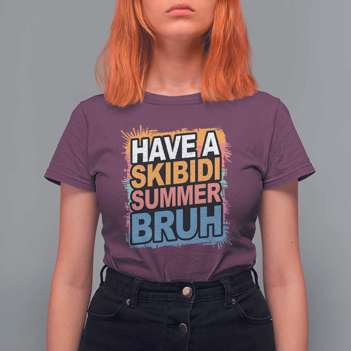Funny Have A Skibidi Summer Bruh T Shirt For Women Teacher Student Last Day of School