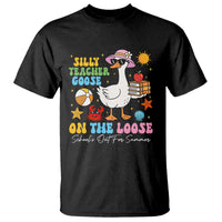 Funny School's Out For Summer Teacher T Shirt Silly Teacher Goose On The Loose Summer Break