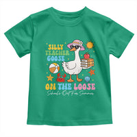 Funny School's Out For Summer Teacher Toddler T Shirt Silly Teacher Goose On The Loose Summer Break