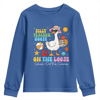 Funny School's Out For Summer Teacher Youth Sweatshirt Silly Teacher Goose On The Loose Summer Break