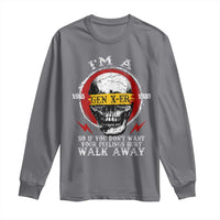 Funny I Am A Gen X-er Long Sleeve Shirt So If You Dont Want Your Feeling Hurt Walk Away Vintage Skull - Wonder Print Shop
