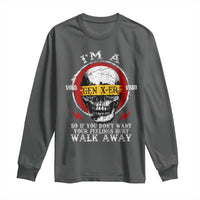 Funny I Am A Gen X-er Long Sleeve Shirt So If You Dont Want Your Feeling Hurt Walk Away Vintage Skull - Wonder Print Shop