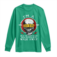 Funny I Am A Gen X-er Long Sleeve Shirt So If You Dont Want Your Feeling Hurt Walk Away Vintage Skull - Wonder Print Shop