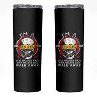 Funny I Am A Gen X-er Skinny Tumbler So If You Dont Want Your Feeling Hurt Walk Away Vintage Skull - Wonder Print Shop