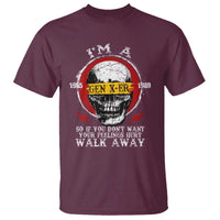 Funny I Am A Gen X-er T Shirt So If You Dont Want Your Feeling Hurt Walk Away Vintage Skull - Wonder Print Shop