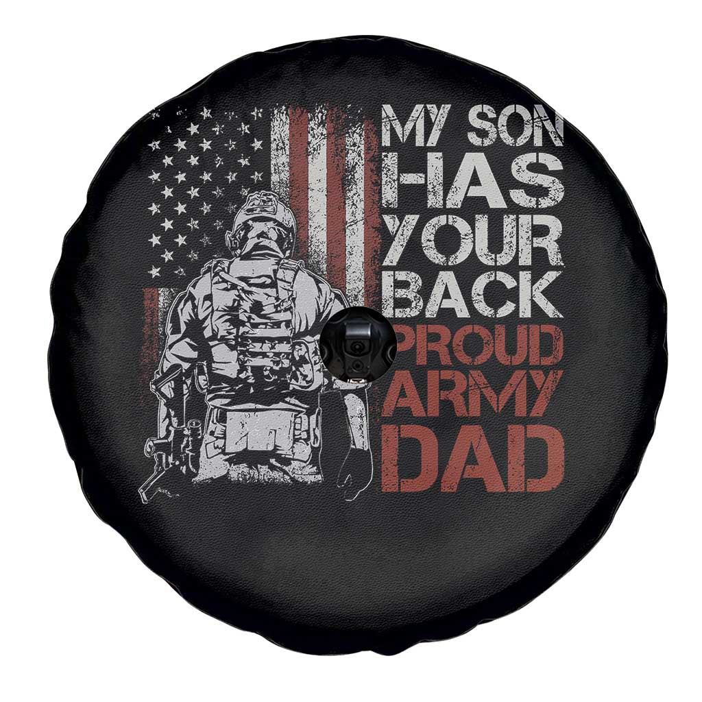 My Son Has Your Back Proud Army Dad Spare Tire Cover Military Father