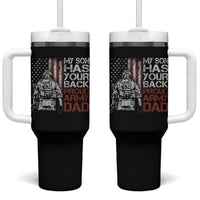 My Son Has Your Back Proud Army Dad Tumbler With Handle Military Father