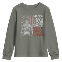 My Son Has Your Back Proud Army Dad Youth Sweatshirt Military Father
