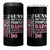 Funny Gun Don't Kill People Dads With Pretty Daughters Do 4 in 1 Can Cooler Tumbler Girl Dad Pink American Flag