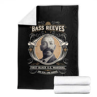 Bass Reeves First Black US Marshal And Real Lone Ranger Throw Blanket African American Cowboy Legend - Wonder Print Shop