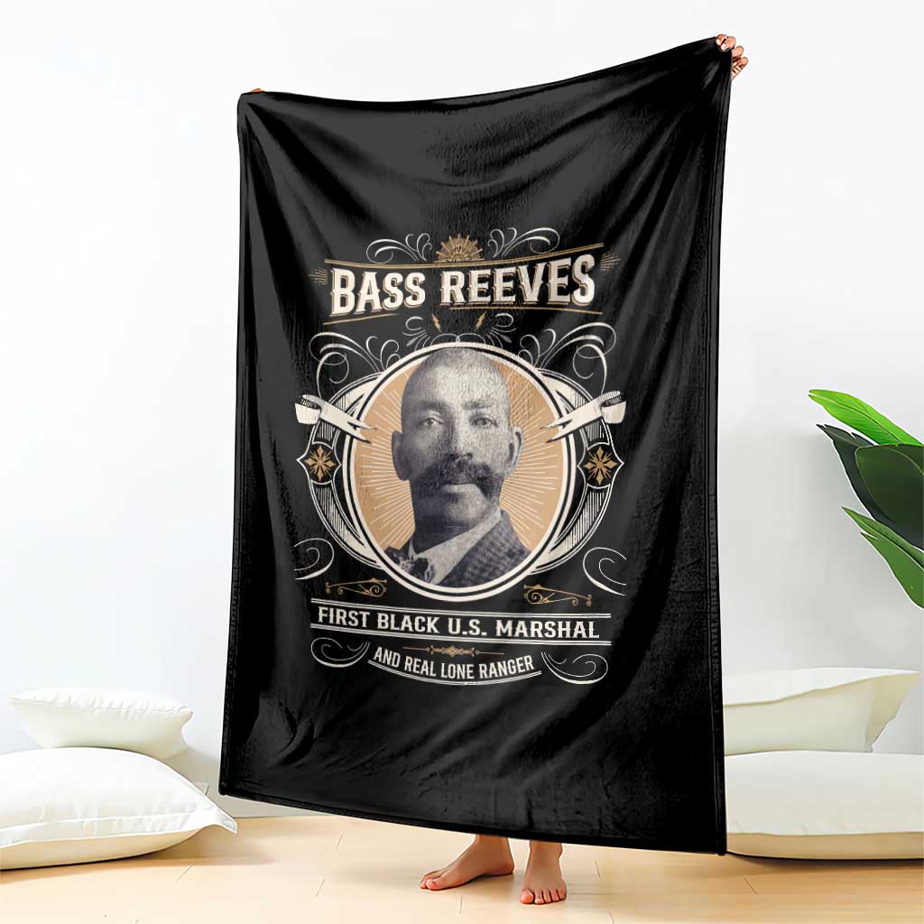 Bass Reeves First Black US Marshal And Real Lone Ranger Throw Blanket African American Cowboy Legend - Wonder Print Shop