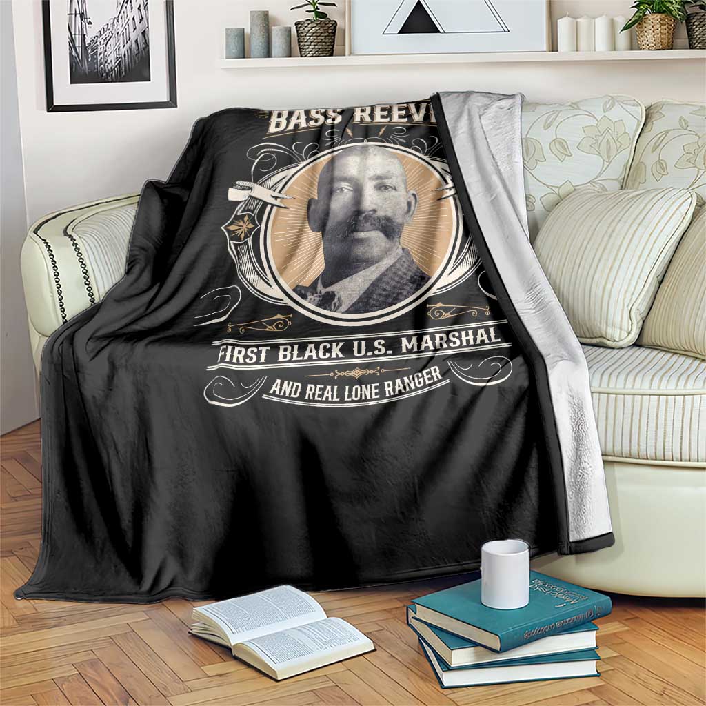 Bass Reeves First Black US Marshal And Real Lone Ranger Throw Blanket African American Cowboy Legend - Wonder Print Shop