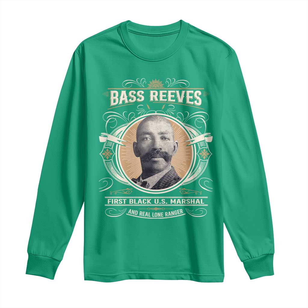 Bass Reeves First Black US Marshal And Real Lone Ranger Long Sleeve Shirt African American Cowboy