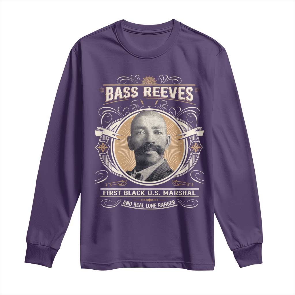 Bass Reeves First Black US Marshal And Real Lone Ranger Long Sleeve Shirt African American Cowboy