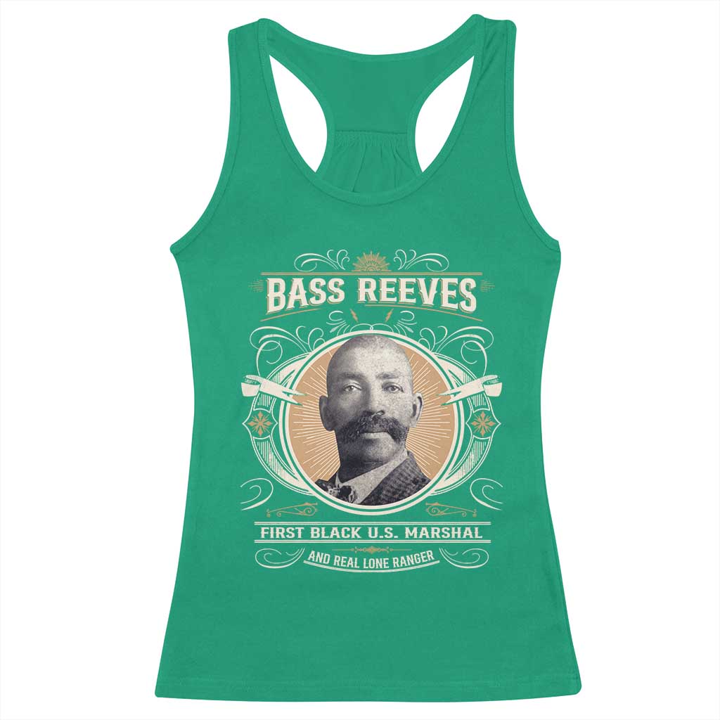 Bass Reeves First Black US Marshal And Real Lone Ranger Racerback Tank Top African American Cowboy