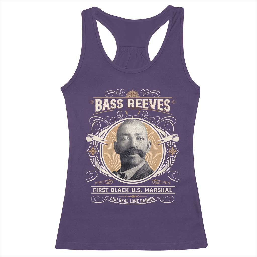 Bass Reeves First Black US Marshal And Real Lone Ranger Racerback Tank Top African American Cowboy