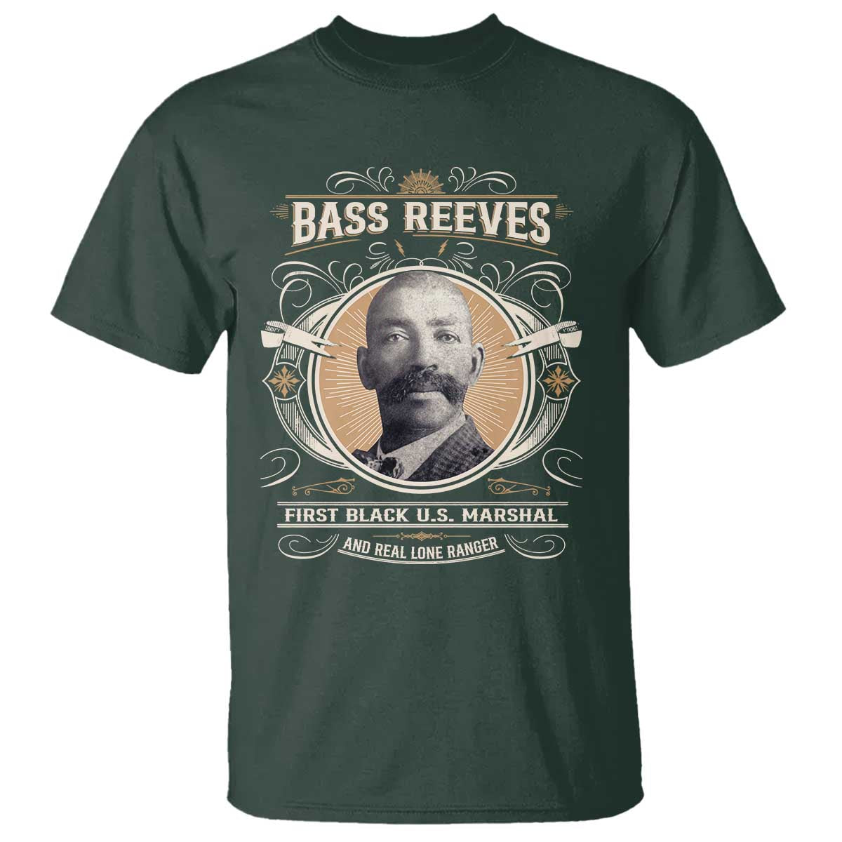 Bass Reeves First Black US Marshal And Real Lone Ranger T Shirt African American Cowboy