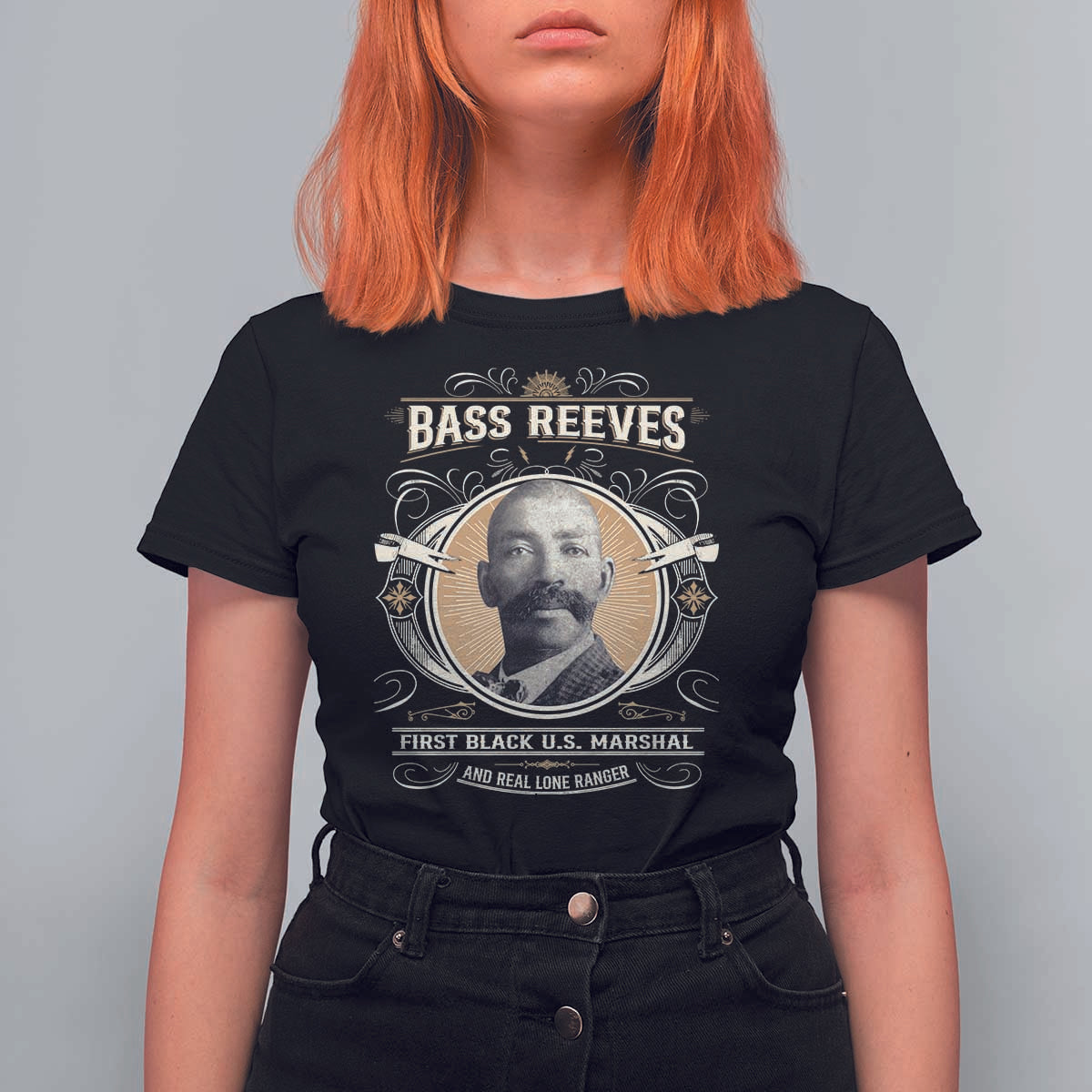 Bass Reeves First Black US Marshal And Real Lone Ranger T Shirt For Women African American Cowboy