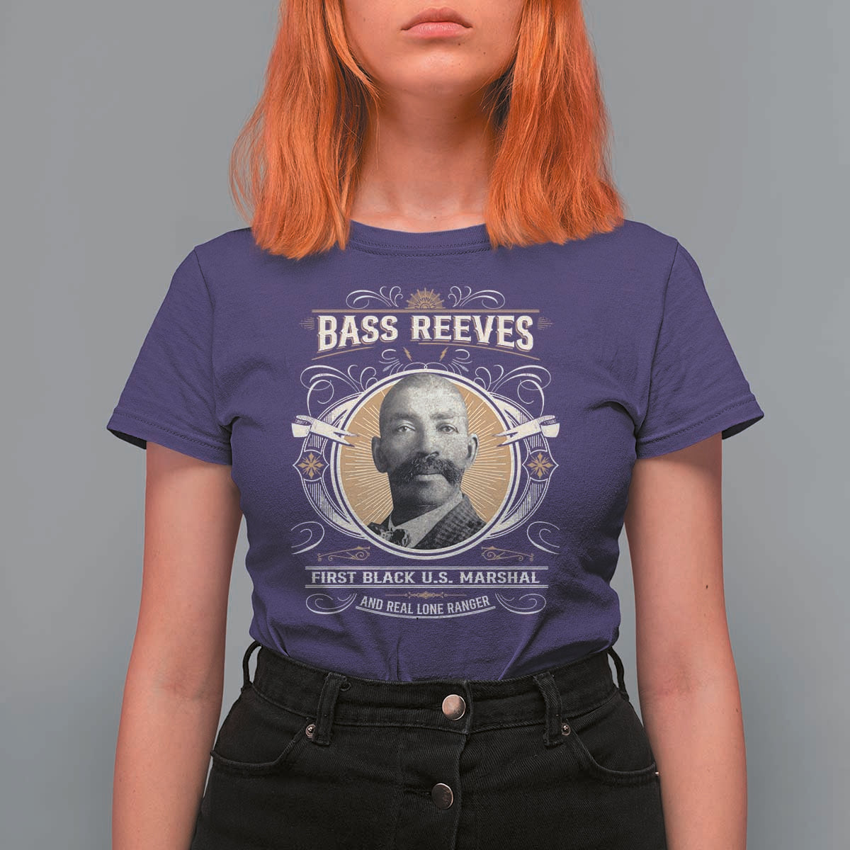 Bass Reeves First Black US Marshal And Real Lone Ranger T Shirt For Women African American Cowboy