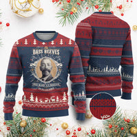 Bass Reeves First Black US Marshal And Real Lone Ranger Knitted Sweatshirt African American Cowboy - Wonder Print Shop