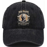 Bass Reeves First Black US Marshal And Real Lone Ranger Washed Cotton Baseball Cap African American Cowboy