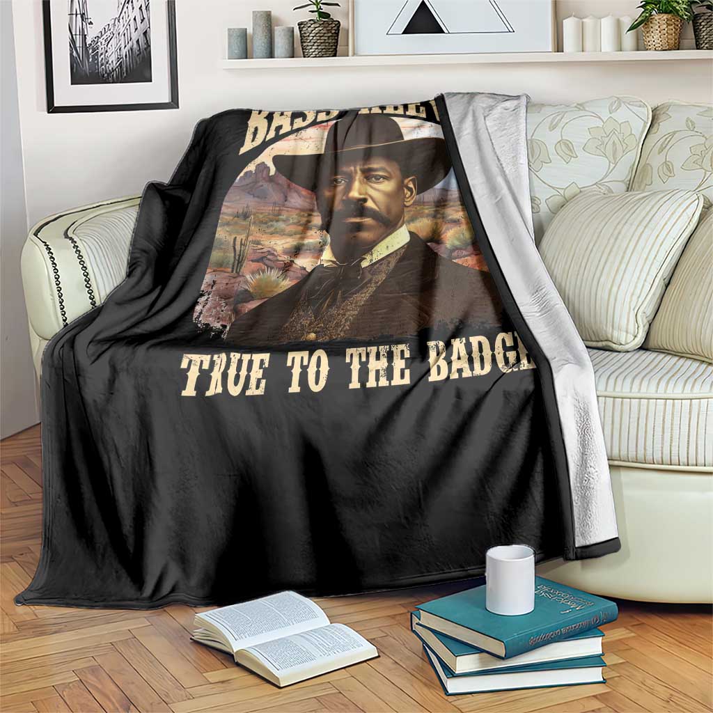 Bass Reeves True To The Badge Throw Blanket African American Cowboy Marshal Black History Month - Wonder Print Shop