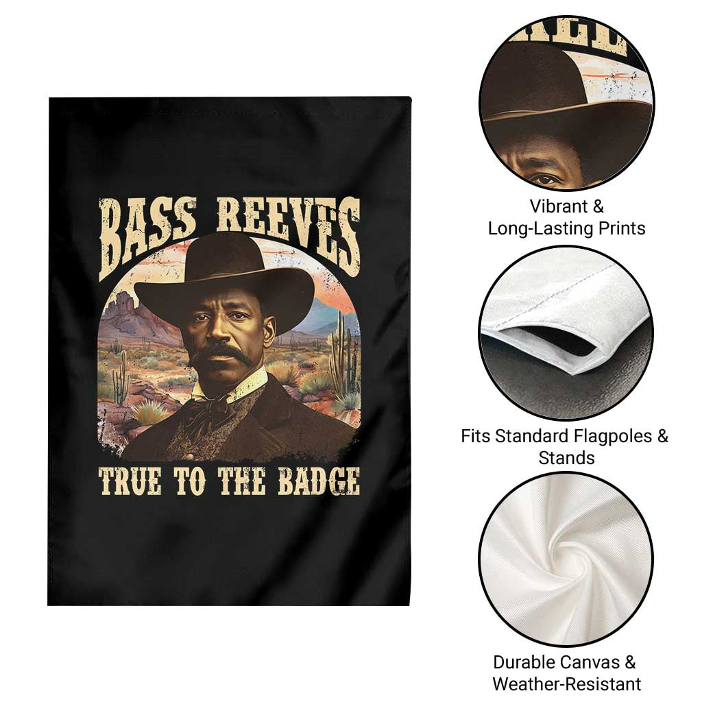 Bass Reeves True To The Badge Garden Flag African American Cowboy Marshal Black History Month - Wonder Print Shop