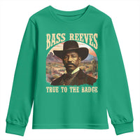 Bass Reeves True To The Badge Youth Sweatshirt African American Cowboy Marshal Black History Month