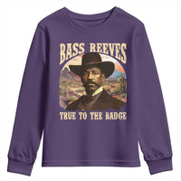 Bass Reeves True To The Badge Youth Sweatshirt African American Cowboy Marshal Black History Month