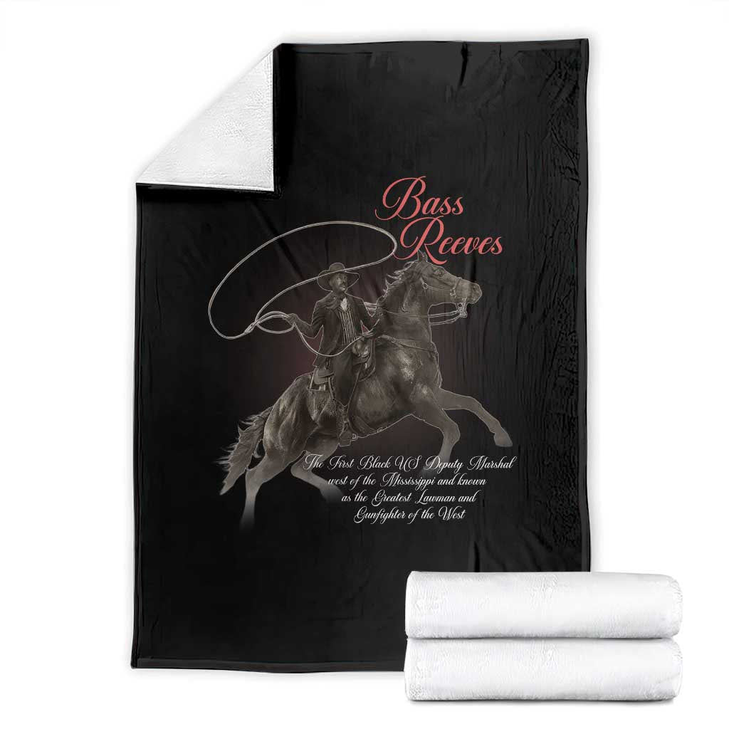 Bass Reeves Throw Blanket African American Cowboy Marshal Black History Month - Wonder Print Shop