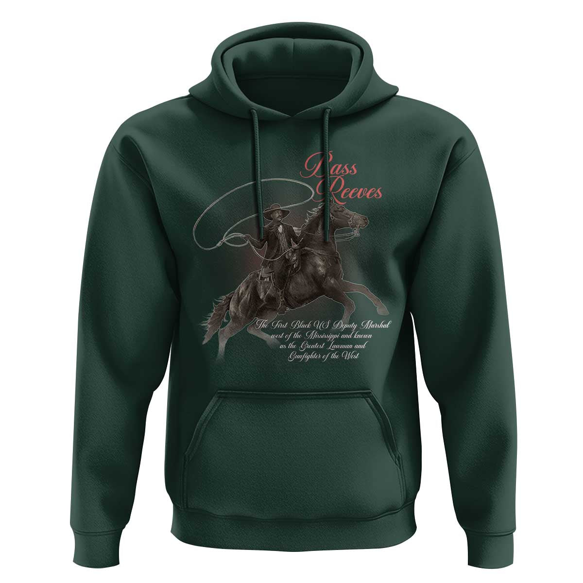 Bass Reeves Hoodie African American Cowboy Marshal Black History Month TS11