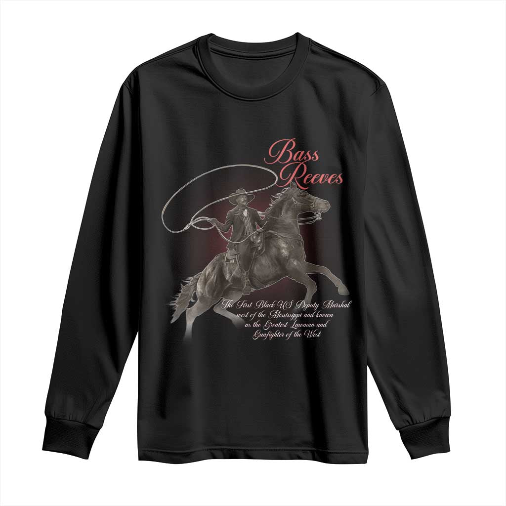 Bass Reeves Long Sleeve Shirt African American Cowboy Marshal Black History Month TS11