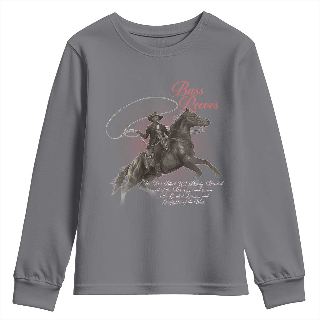 Bass Reeves Youth Sweatshirt African American Cowboy Marshal Black History Month TS11