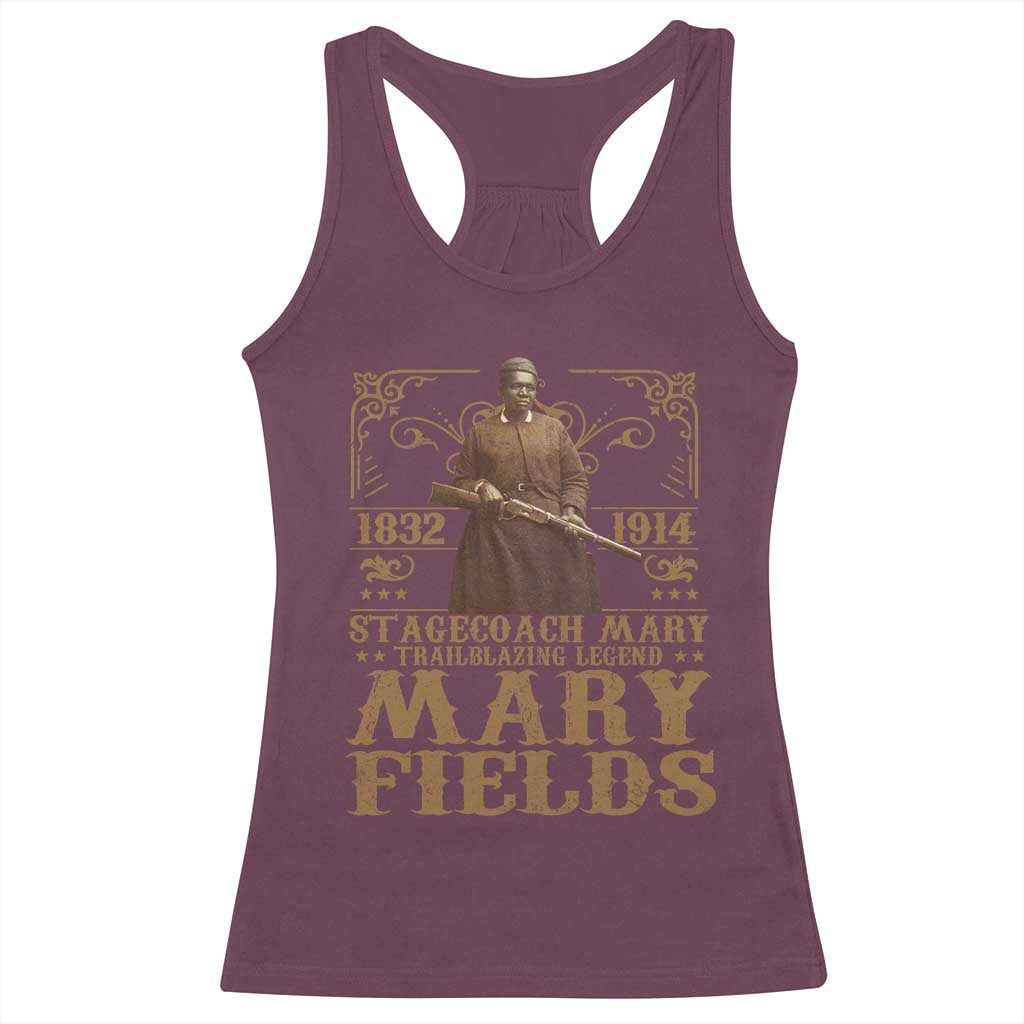 Mary Fields Racerback Tank Top Stagecoach Mary Trailblazing Legend Black Cowgirl Pioneer