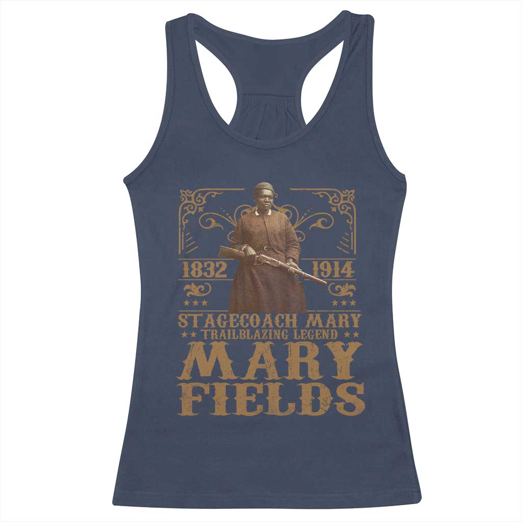 Mary Fields Racerback Tank Top Stagecoach Mary Trailblazing Legend Black Cowgirl Pioneer