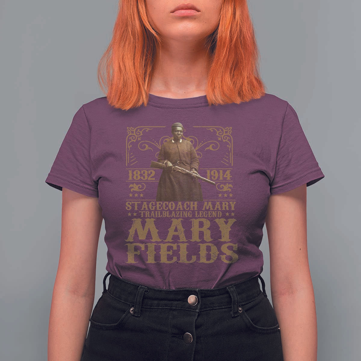 Mary Fields T Shirt For Women Stagecoach Mary Trailblazing Legend Black Cowgirl Pioneer
