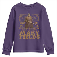 Mary Fields Youth Sweatshirt Stagecoach Mary Trailblazing Legend Black Cowgirl Pioneer