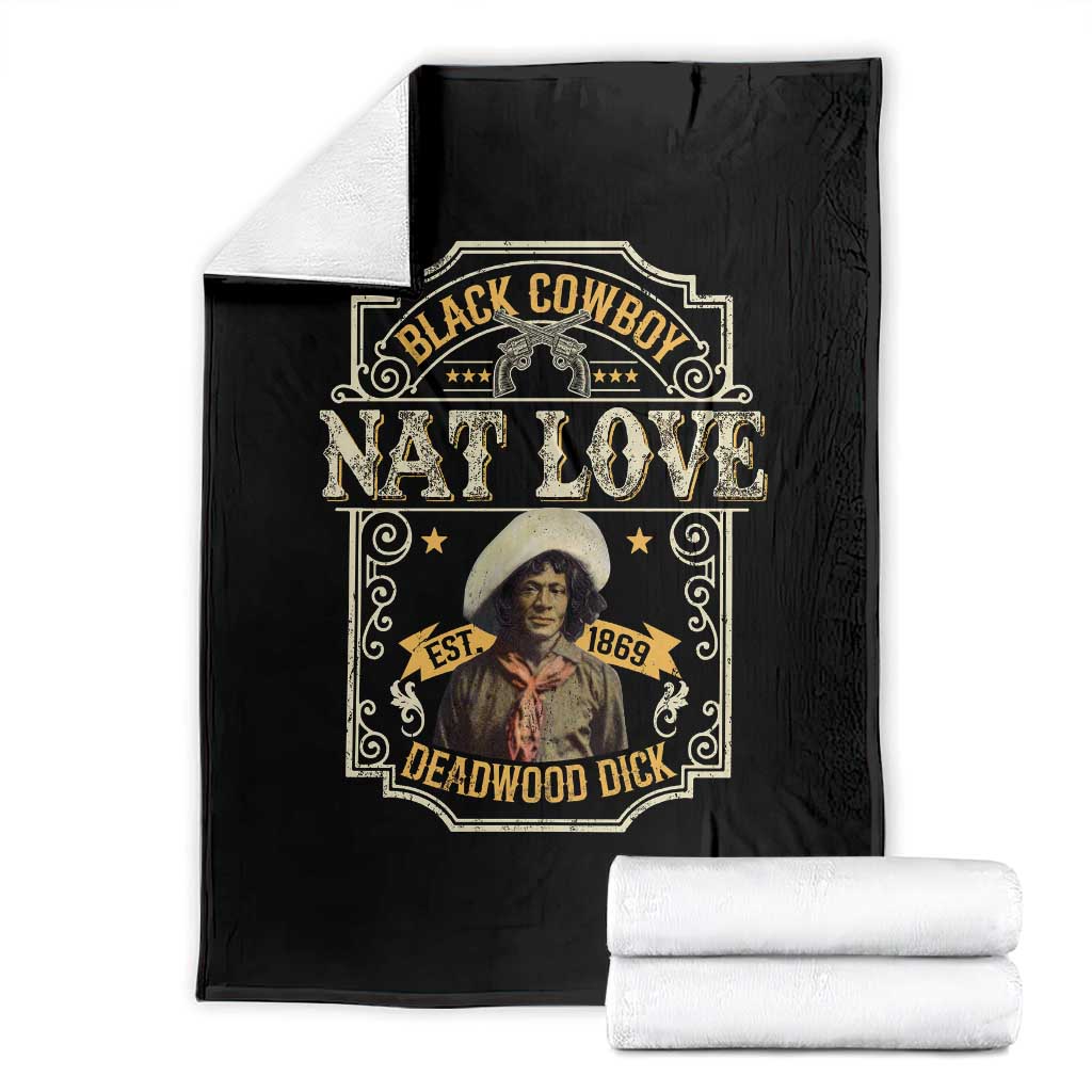 Black Cowboy Nat Love Throw Blanket Deadwood Dick African American Cowboy - Wonder Print Shop