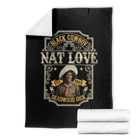 Black Cowboy Nat Love Throw Blanket Deadwood Dick African American Cowboy - Wonder Print Shop