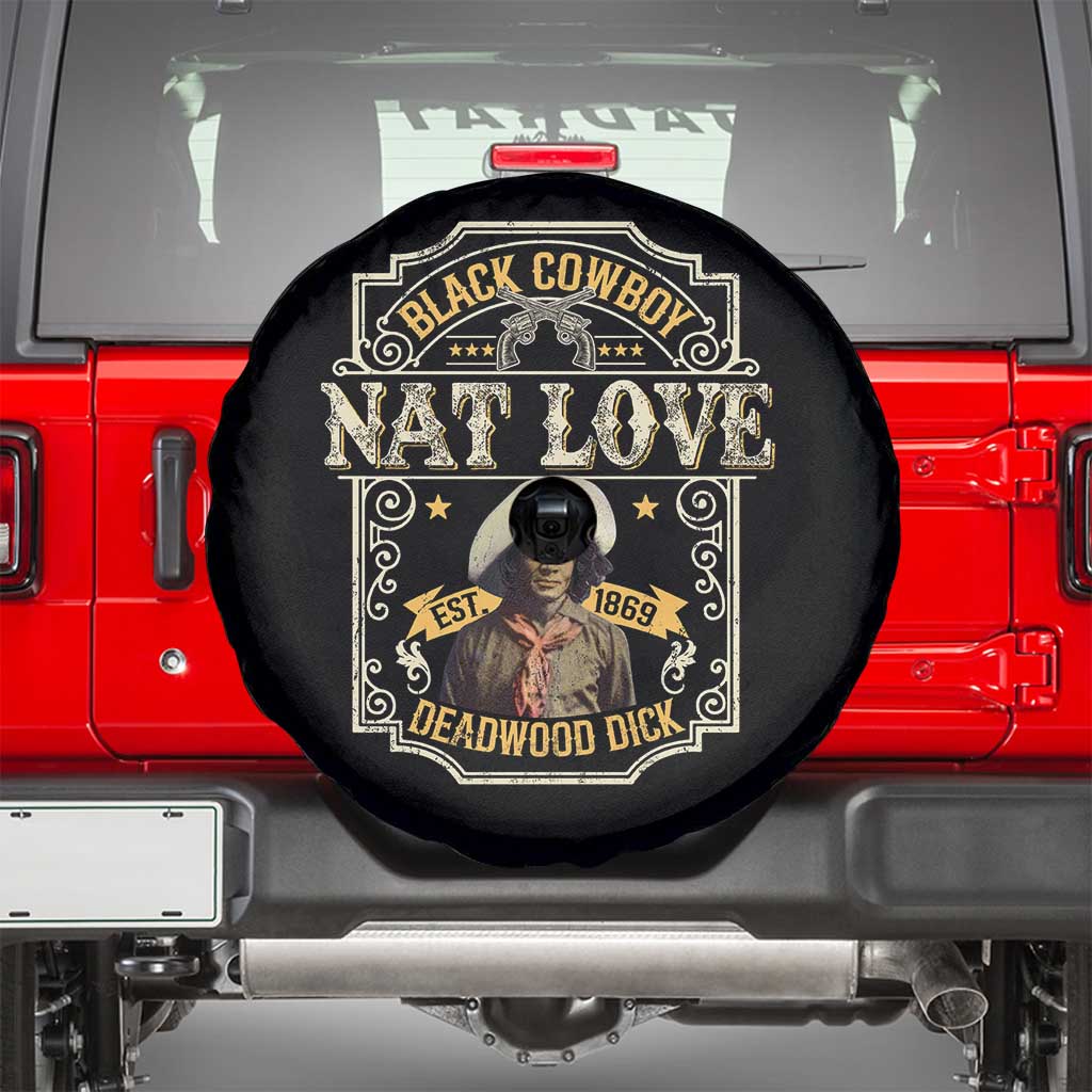 Black Cowboy Nat Love Spare Tire Cover Deadwood Dick African American Cowboy