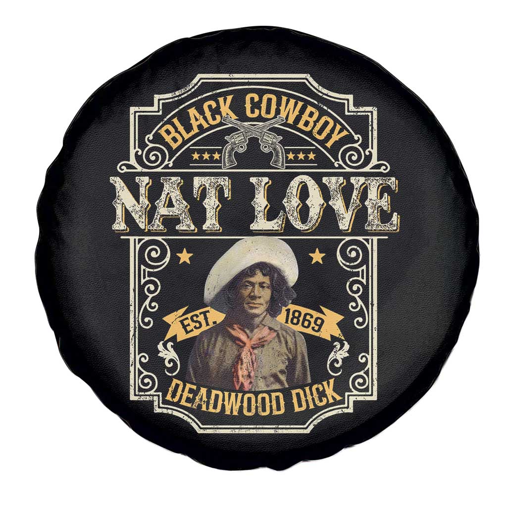 Black Cowboy Nat Love Spare Tire Cover Deadwood Dick African American Cowboy