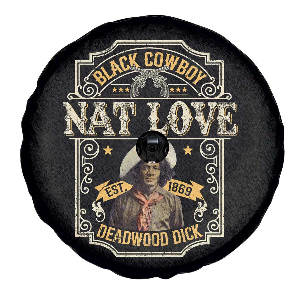 Black Cowboy Nat Love Spare Tire Cover Deadwood Dick African American Cowboy