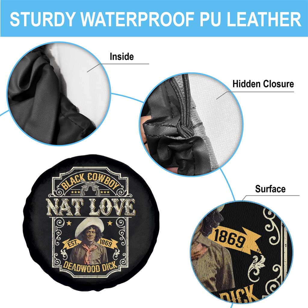 Black Cowboy Nat Love Spare Tire Cover Deadwood Dick African American Cowboy