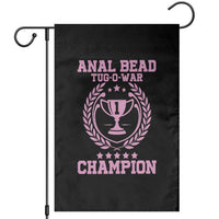Funny #1 Anal Bead Tug O War Champion Garden Flag Pink Adult Humor Cringe - Wonder Print Shop