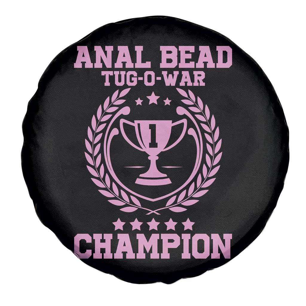 Funny #1 Anal Bead Tug O War Champion Spare Tire Cover Pink Adult Humor Cringe