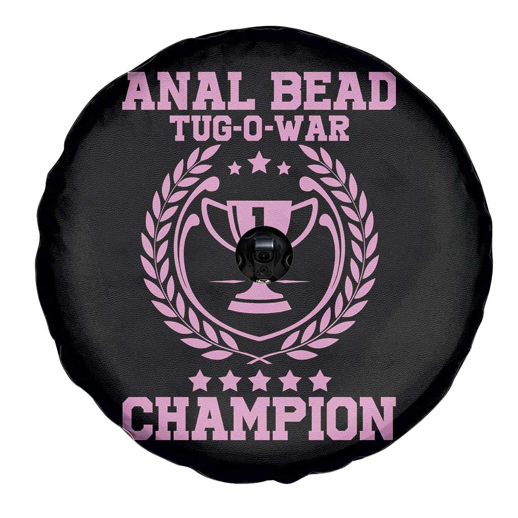 Funny #1 Anal Bead Tug O War Champion Spare Tire Cover Pink Adult Humor Cringe
