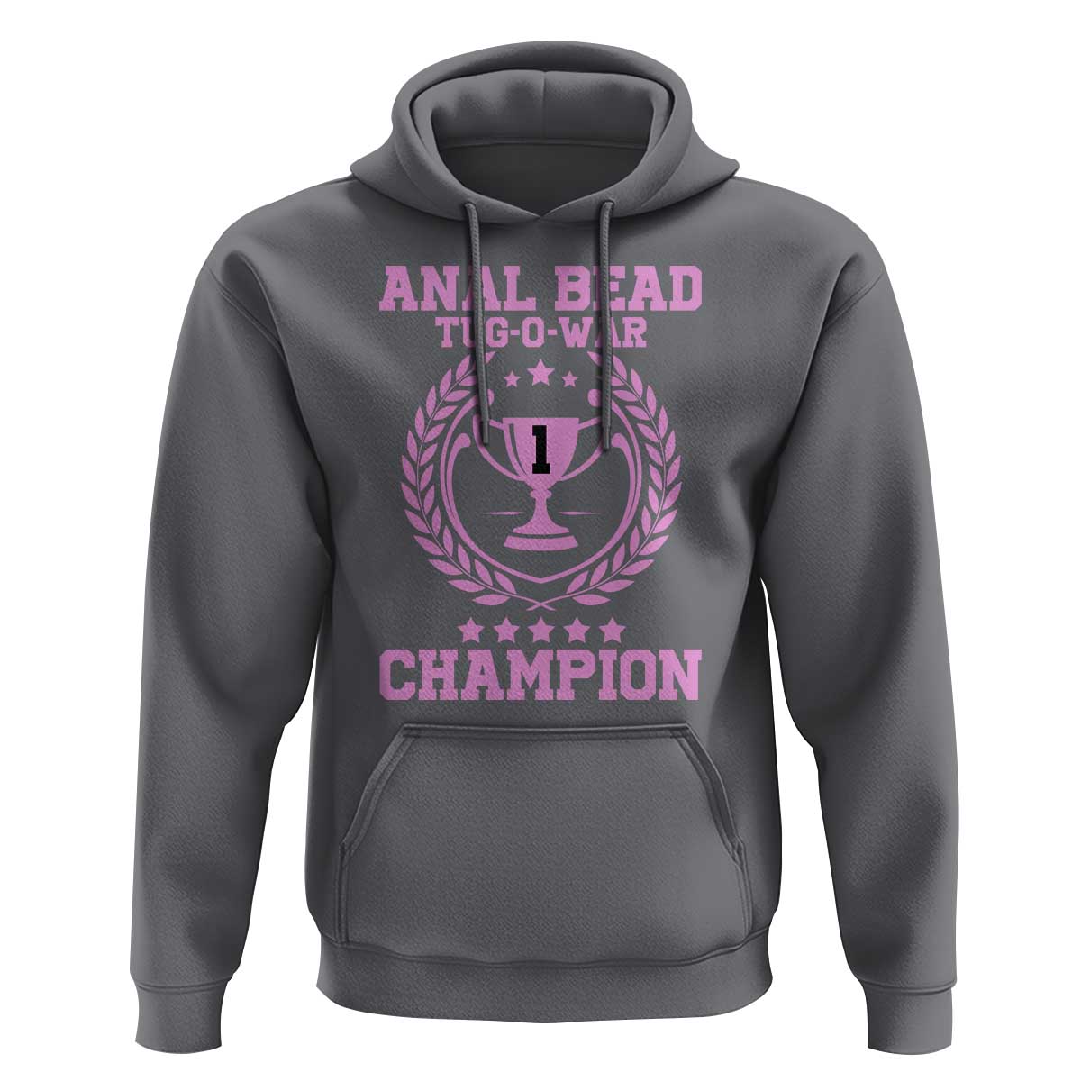 Funny #1 Anal Bead Tug O War Champion Hoodie Pink Adult Humor Cringe