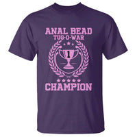 Funny #1 Anal Bead Tug O War Champion T Shirt Pink Adult Humor Cringe