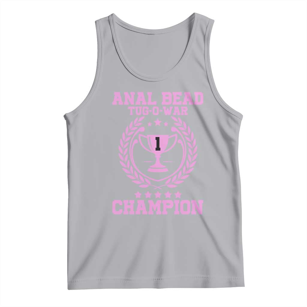 Funny #1 Anal Bead Tug O War Champion Tank Top Pink Adult Humor Cringe